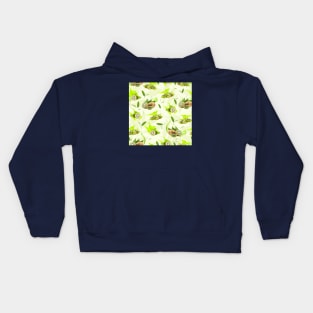 Kiwi fruits and leaves Kids Hoodie